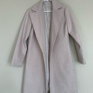 Woman’s Grey/blush Pea Coat